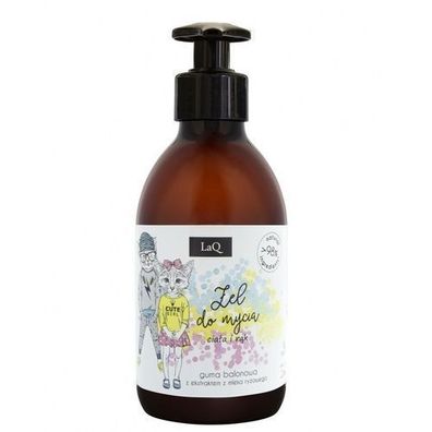 LaQ Sanftes Kinder-Waschgel mit Bubblegum-Aroma, 300 ml