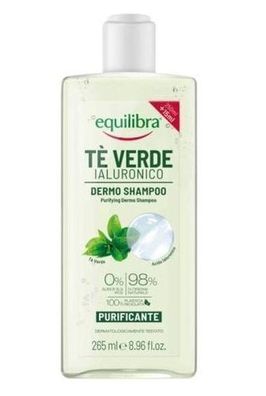 Equilibra Reinigungsshampoo mit Gruenem Tee und Hyaluronsaeure, 265 ml