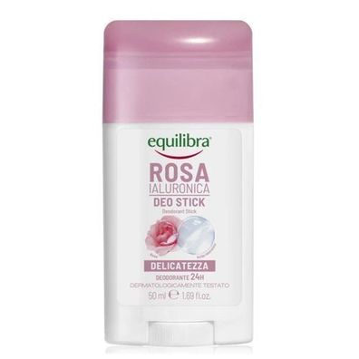 Equilibra Rosa Deodorant Stick mit Hyaluronsaeure, 50 ml