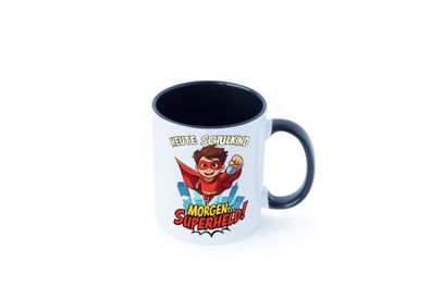 Heute Schulkind morgen Superheld | Einschulung Tasse - Geschenk