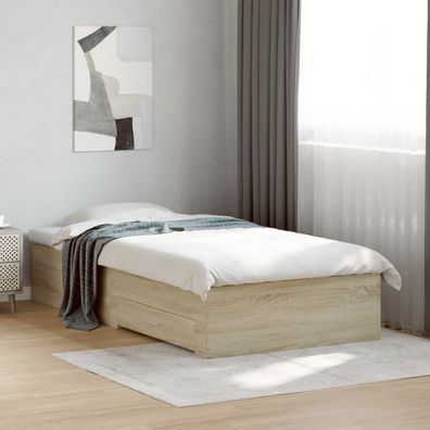 Holzbett | Einzelbett | Bettrahmen | Bettgestell mit Schubladen | 100 x 200