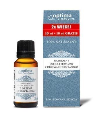 Optima Natura Aetherisches Teebaumoel 100% Natuerlich, 2 x 10 ml