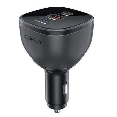Acefast B14 165W Autoladegeraet: 2x USB-C, 1x USB-A - schwarz