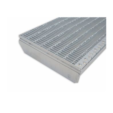 Gitterroststufe Treppenstufe Maße: 1000x305 mm 30/10 mm S235JR (St37-2), im Vollbad