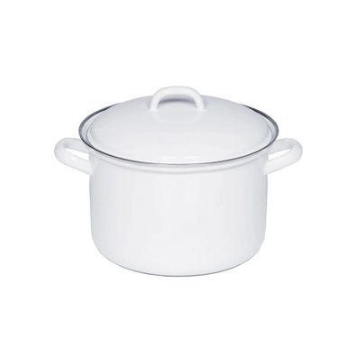 Riess Marmite à viande avec couvercle 22cm blanc 0125-033