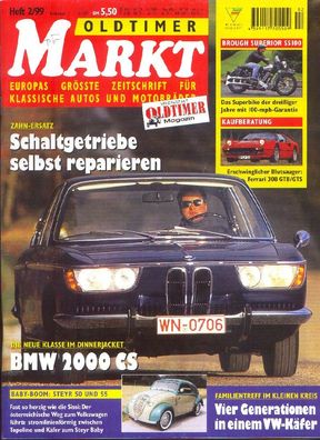 Oldtimer Markt 2/99 - BMW 2000, Ferrari 308, Steyr, Panhard, Schaltgetriebe