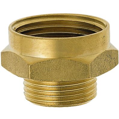 GEKA® Gewindenippel 1/2 Zoll Innen- & 3/4 Zoll Außengewinde Messing Sechskant