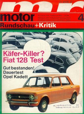 Motor Rundschau 470, Fiat 128, Opel Kadett, Bordwerkzeug, J. Brabham