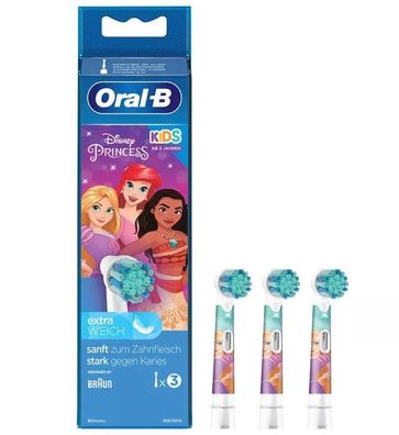 Oral-B Brosses à dents adaptables Cars/Mickey/Princess Mix 3 pièces