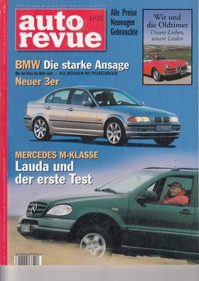 auto revue 1/ 1998, Mercedes M, Chrysler Viper, Volvo, Toyota, BMW