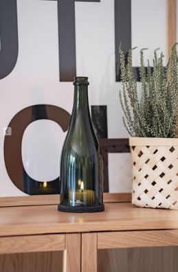 Windlicht Champagner - dunkelgrün & wertig