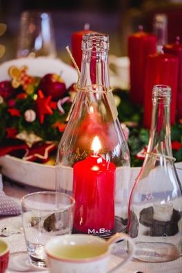 Windlicht - Klassik - puristisch aus der Big Bottle Weinbrand