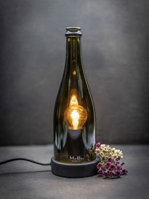 TischLampe & Windlicht aus der Sektflasche