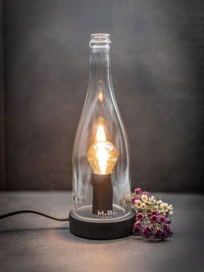 TischLampe & Windlicht aus der Sektflasche