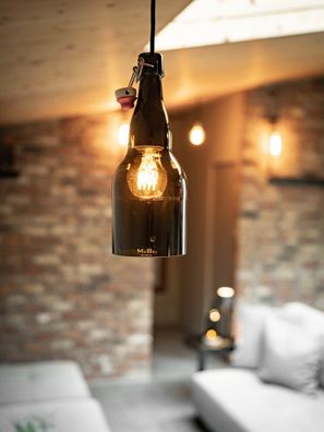 Pendelleuchte Bier - Upcycling aus der 2l Flasche mit Schnappverschluss