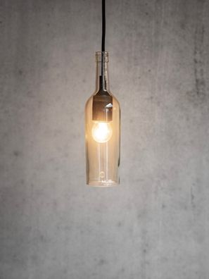 Pendelleuchte Klassik aus der dt. Weinflasche mit Schraubmündung Upcycling