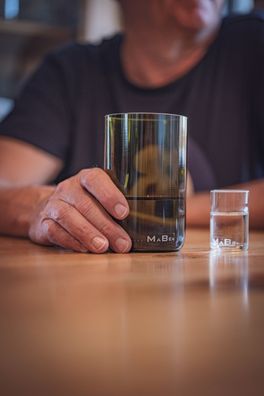 Trink Glas 450 ml - Trink mit Stil & aus der Flasche - Cheers, auf die Nachhaltigkeit