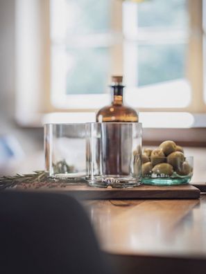 Trink Glas Tumbler - 4er Set für Gin - Whisky - Rum