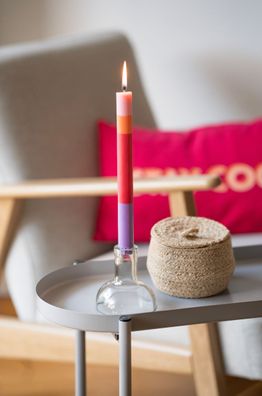 Freundschafts Kerze - Immer und Jetzt - mit Glas Kerzenständer - for you !