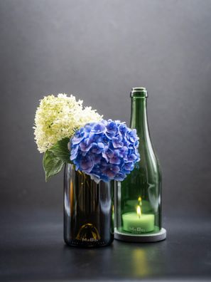 Vase aus der Champagner Flasche - wertig & wundervoll