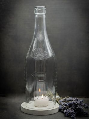 ASBACH Windlicht - Big Bottle - Upcycling mit Prägung