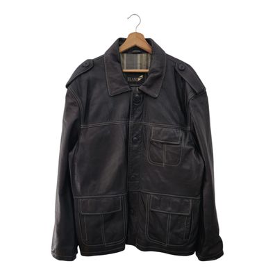 Vintage Herren Nappa Lederjacke Echtleder Jacke 90s Leder Weich Schwarz L XL