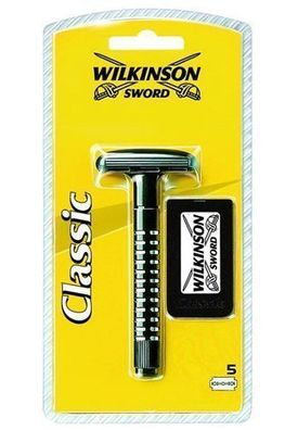 Wilkinson Sword Klassischer Herrenrasierer mit 5 Ersatzklingen