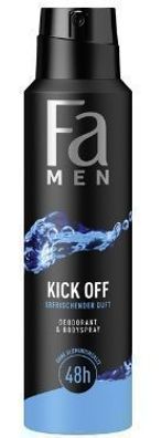 Fa Men Deospray Kick Off, 150ml - Erfrischender Langzeitduft fuer den perfekten T