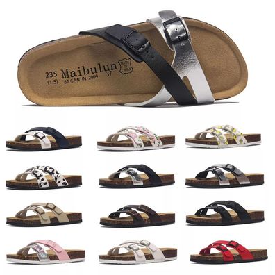 Herren Pantoletten Damen Hausschuhe Pantoffel Korksohle Hauslatschen Sandalen DE