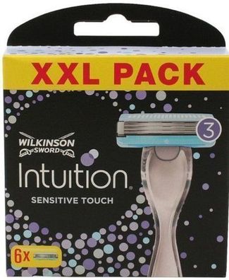 Wilkinson Intuition Damenrasierer mit 6 Ersatzklingen, Hautschutz fuer praezise Ra