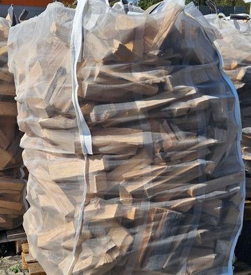 Sonderangebot: 50 x Woodbag Holzbag 100x100x120cm Holz Big Bag Sternboden Brennholz