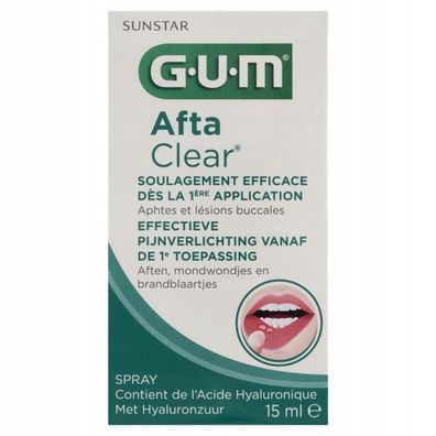 Sunstar GUM Afta Clear Spray 2420, 15 ml - Lange Haltbarkeit!