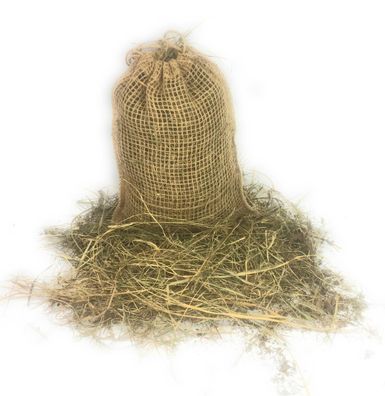 Ostergras Deko-Gras Natur Spreewald-Heu (150g) und Jutesack Netzsäckchen