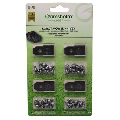 Grimsholm Green Messer für Rasenmäher Automower Husqvarna Klinge Gardena 36 Stk