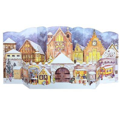 Nostalgischer Adventskalender Domplatz 1947 – Magische Kulisse mit Glitzer und Charme