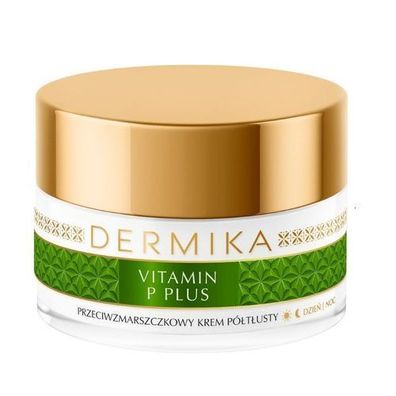 Dermika Vitamin P Plus Hypoallergene Pflegecreme, Tag & Nacht, 50ml