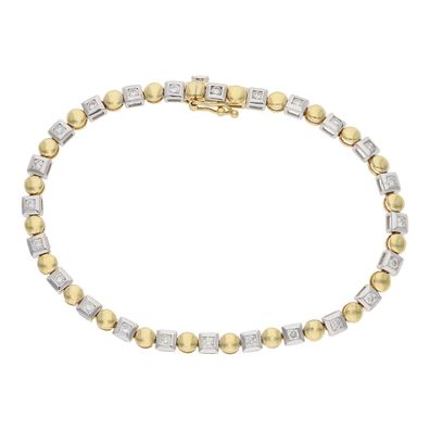 JuwelmaLux Armband 585 Gold- und Weißgold mit Brillanten JL30-03-2210