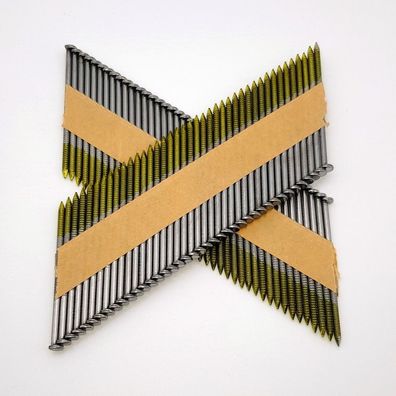 2000 Streifennägel 2,8 x 63 gerillt blank, 34° D-Kopf (z.B. für Milwaukee, Paslode)