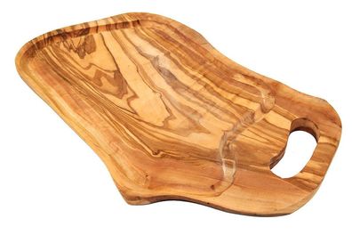 Steakbrett rustikal 50-55 cm Olivenholz Sommer Grillen