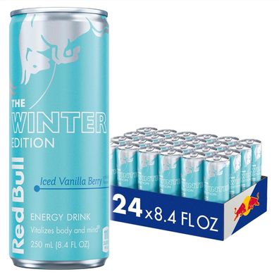 24x Red Bull Energy Drink Winter Edition 2024 Iced Vanilla Berry 0,25l