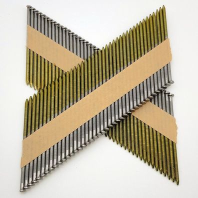 2000 Streifennägel 3,1 x 80 gerillt blank, 34° D-Kopf (z.B. für Milwaukee, Paslode)