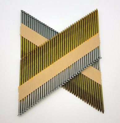 2000 Streifennägel 3,1 x 90 gerillt blank, 34° D-Kopf (z.B. für Milwaukee, Paslode)