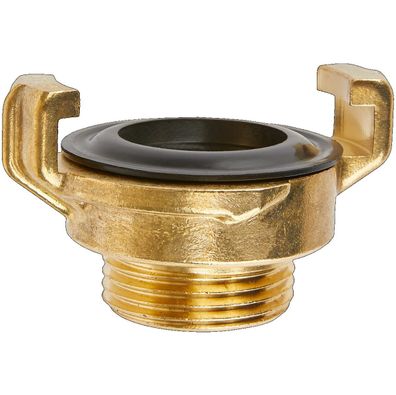 GEKA® Gewindestück mit Außengewinde 3/4 Zoll Messing mit NBR Flachdichtring