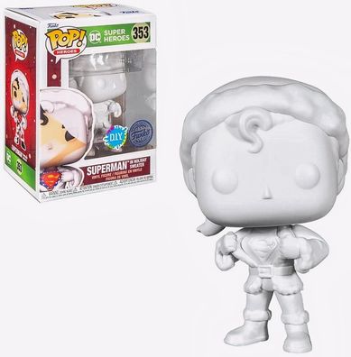Funko Pop! DC Super Heros - Superman In Holiday Sweater - D.I.Y. Exclusive - 353