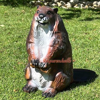 Biber Biba Figur Statue Skulptur Natur Wald Wiese Deko Dekoration lebensgroß