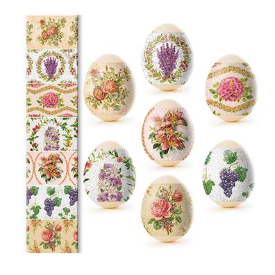 Ostereier Schrumpffolie Thermofolie für Ostereierdekor, für 7 Eier Decoupage