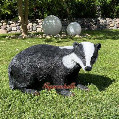 Dachs Figur Statue Skulptur Deko Wald Natur Tierfigur Mader Grimbart Meles groß