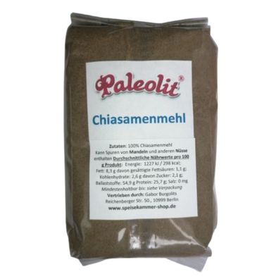 500g Chiasamenmehl Chia Chiasamen Mehl Pulver Teilentölt Feingemahlen Glutenfrei