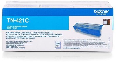Brother TN-421C Original Toner Cyan Tonerkartusche TN421 C OVP 1800 Seiten