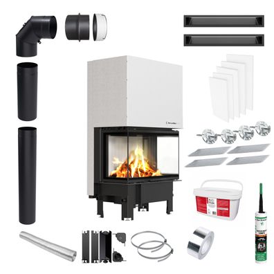 Kamineinsatz KRATKI REGNOR 8 kW ?200 Montage- und Einbausatz